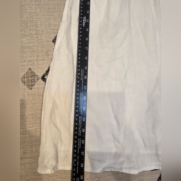 J.Crew Retail Cap-sleeve midi dress in linen White XXSP $178 - Picture 11 of 13
